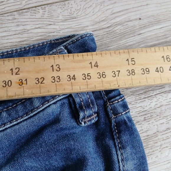 Rock & Roll Denim High Rise Trouser Flare Leg Jeans Womens Size 28/32 Button Fly - Picture 8 of 13